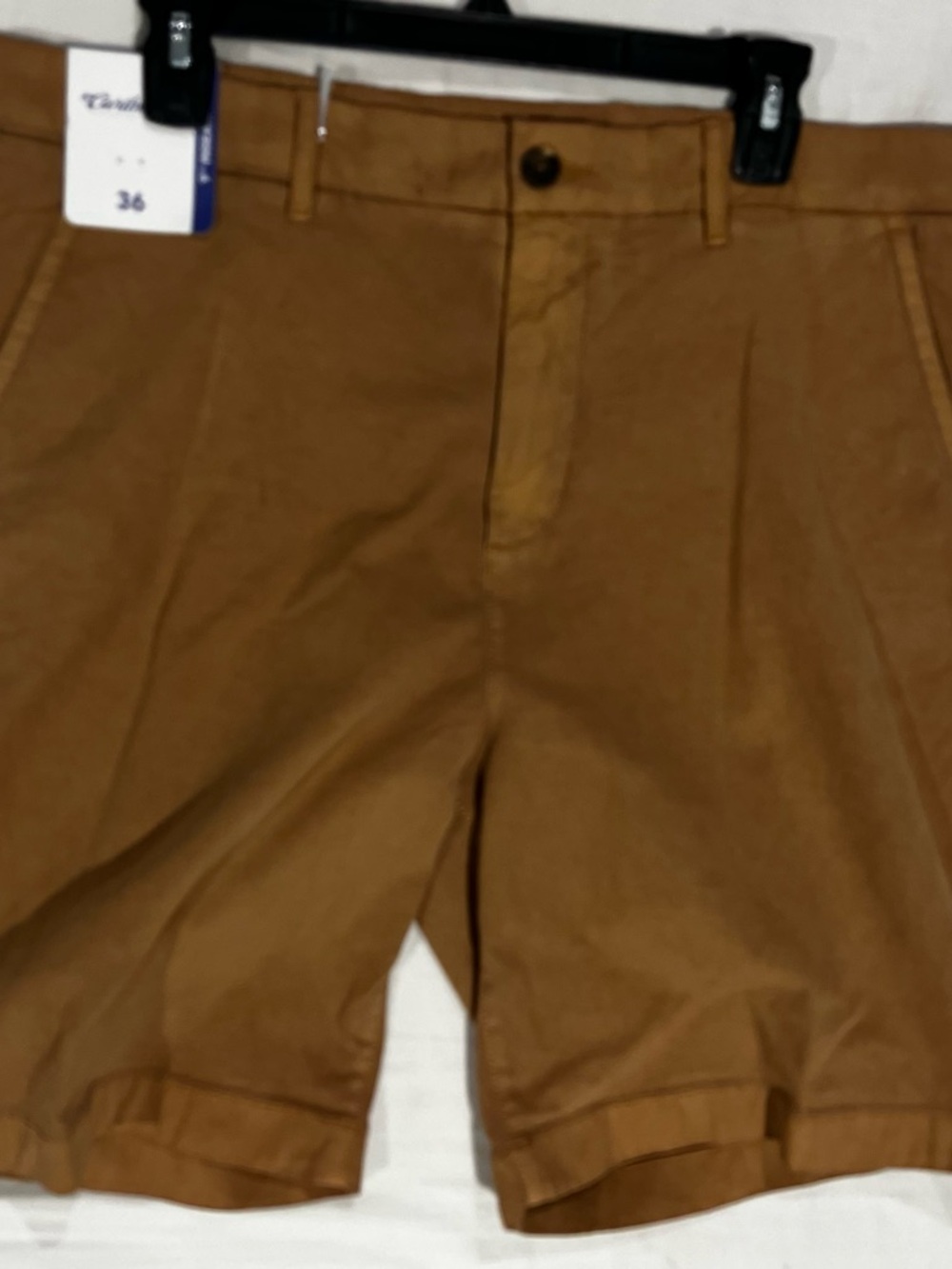 Caribbean Men's Flat Front Shorts in Tan Brown